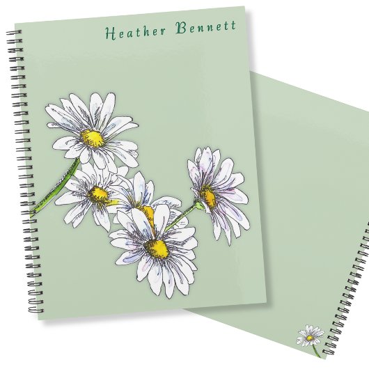 Watercolor Madeliefjes Bloem Boho Kerstcadeau Planner
