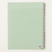 Watercolor Madeliefjes Bloem Boho Kerstcadeau Planner (Achterkant)