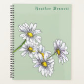 Watercolor Madeliefjes Bloem Boho Kerstcadeau Planner (Voorkant)