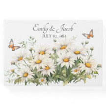 Watercolor Madeliefjes Boeket Voor Jubileumfeest