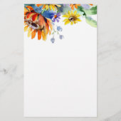 Watercolor madeliefjes gepersonaliseerd briefpapier (Achterkant)
