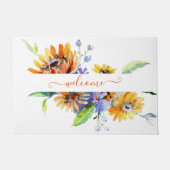 Watercolor madeliefjes gepersonaliseerd  deurmat (Voorkant)