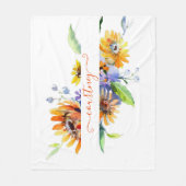 Watercolor madeliefjes gepersonaliseerd  fleece deken (Voorkant)
