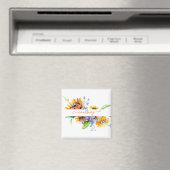 Watercolor madeliefjes gepersonaliseerd magneet (Insitu (Vaatwasser))