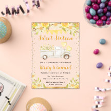 Watercolor Madeliefjes Truck en Bloemen Sweet Sixt