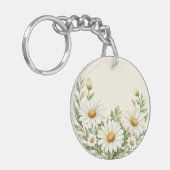 Watercolor Madeliefjestuin Sleutelhanger (Voorkant Links)