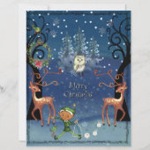 Watercolor Magische brief van Sinterklaas | Rendie (Achterkant)