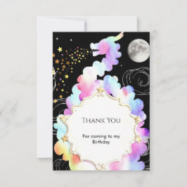 Watercolor Magische Draak Verjaardag Bedankkaart