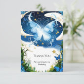 Watercolor Magische Vlinder Verjaardag Bedankkaart (Staand voorkant)