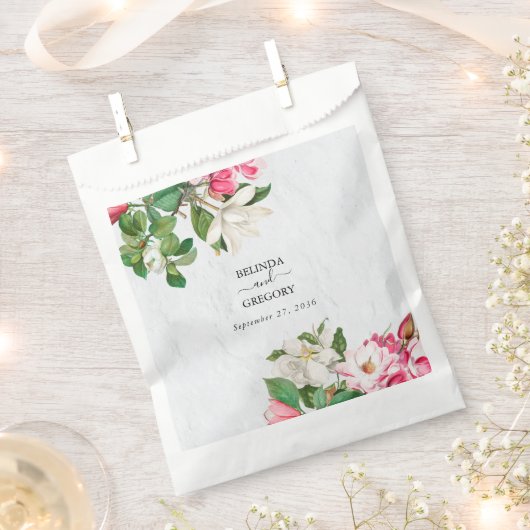 Watercolor Magnolia Bloemen Bruiloft Bedankzakje (Geknipt)