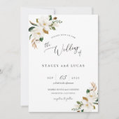 Watercolor Magnolia Bloemen Kaart (Voorkant)