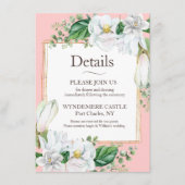 Watercolor Magnolia Blush Informatiekaartje (Voorkant)