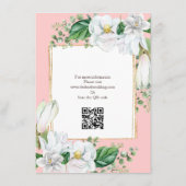 Watercolor Magnolia Blush Informatiekaartje (Achterkant)