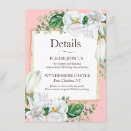 Watercolor Magnolia Blush Informatiekaartje