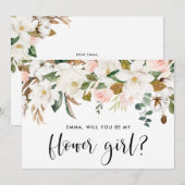 Watercolor Magnolia Katoenen Slinger Bloemenmeisje (Voorkant / Achterkant)