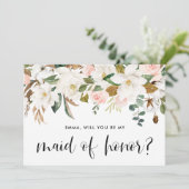 Watercolor Magnolia Katoenen Sluiers Gardeofficier (Staand voorkant)