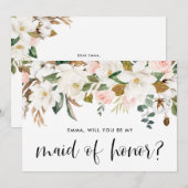 Watercolor Magnolia Katoenen Sluiers Gardeofficier (Voorkant / Achterkant)