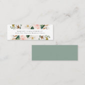 Watercolor Magnolias | Bruidsregisterkaarten Mini Visitekaartje (Voorkant / Achterkant)