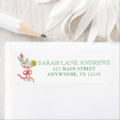 Watercolor Mahjong Christmas Cocktail Address Etiket (Insitu)