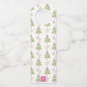 Watercolor Mahjong Christmas Tree Flessenhanger (Achterkant)