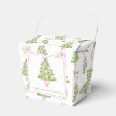 Watercolor Mahjong Christmas Tree Party Bedankdoosjes (Voorkant Zijde)