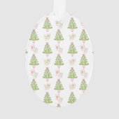 Watercolor Mahjong Christmas Tree Party Ornament (achterkant)