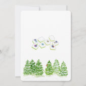 Watercolor MAHJONG Holiday Winter Trees Kaart (Achterkant)