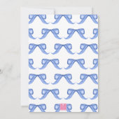Watercolor Mahjong Monogram Crest Bamboe Feest Kaart (Achterkant)