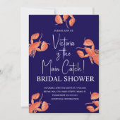 Watercolor Main Catch Lobster Bridal Shower Kaart (Voorkant)