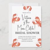 Watercolor Main Catch Lobster Bridal Shower Kaart (Voorkant)