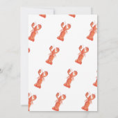 Watercolor Main Catch Lobster Bridal Shower Kaart (Achterkant)