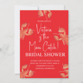 Watercolor Main Catch Lobster Bridal Shower Kaart (Voorkant)