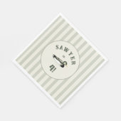 Watercolor Mallard Duck with Name and Age Servet (Hoek)