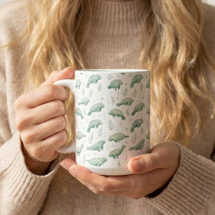 Watercolor Manatee Mug Koffiemok