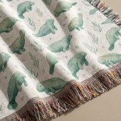 Watercolor Manatee Nursery Blanket Deken