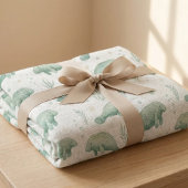 Watercolor Manatee Nursery Blanket Deken