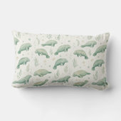 Watercolor Manatee Throw Pillow Kussen (Achterkant)