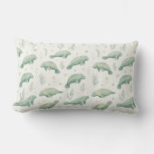 Watercolor Manatee Throw Pillow Kussen (Voorkant)