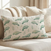 Watercolor Manatee Throw Pillow Kussen