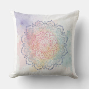 Watercolor Mandala Kussenhoes Kussen