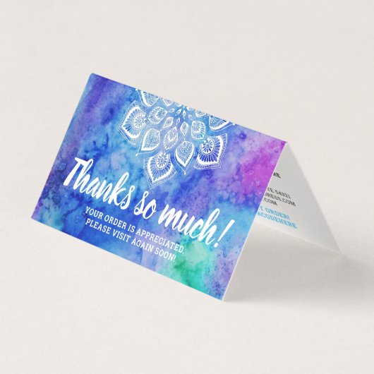 Watercolor Mandala Metafysische Dankkaart Kaart (Voorkant)