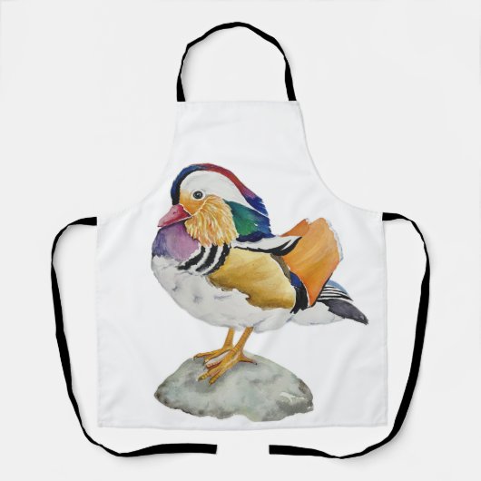 Watercolor Mandarijneend Schort (Voorkant)