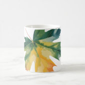 Watercolor Maple Leaf Customisable Throw Pillow  Koffiemok (Center)