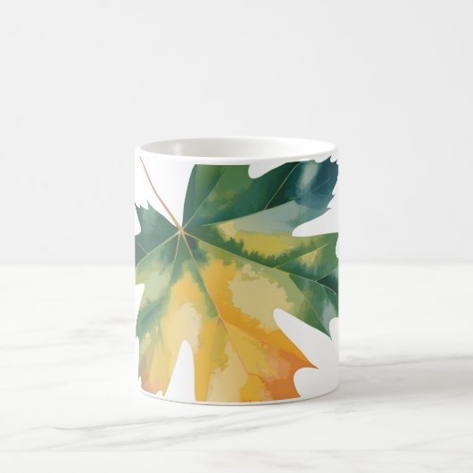 Watercolor Maple Leaf Customisable Throw Pillow Koffiemok (Center)