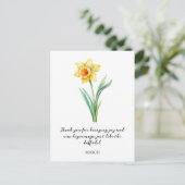 WATERCOLOR MARCH DAFFODIL BIRTH FLOWER BRIEFKAART (Staand voorkant)