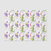 Watercolor Mardi Gras Animal Parade Party Tissuepapier (Voorkant)