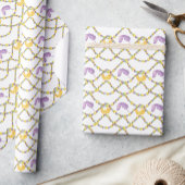 Watercolor Mardi Gras Beads Cadeaupapier