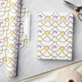 Watercolor Mardi Gras Beads Cadeaupapier