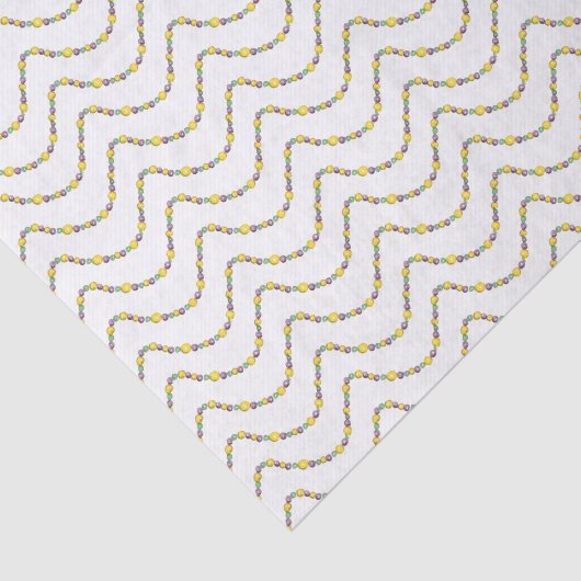 Watercolor Mardi Gras Beads Tissuepapier (Detail)