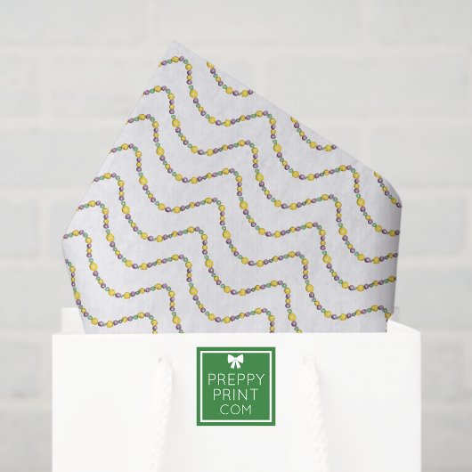 Watercolor Mardi Gras Beads Tissuepapier